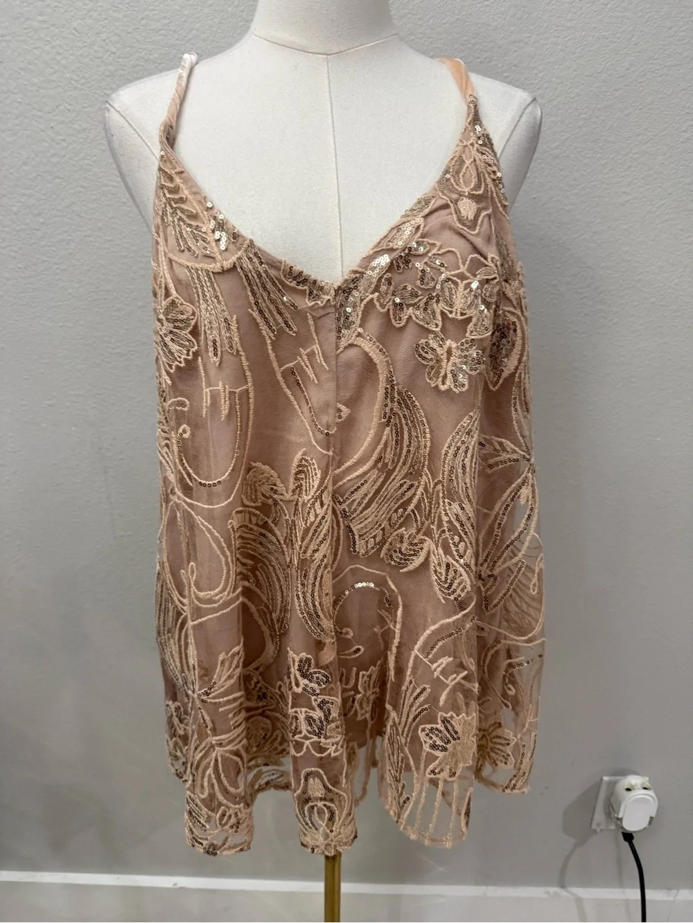 Free People Blush Pink Lace Romper